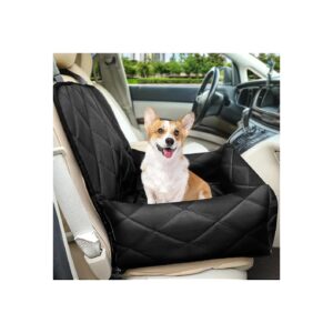 Small Dog Car Bed with Waterproof Cover and Adjustable Strap for Rear or Front Seat