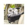 Small Dog Car Booster Seat for Safe Rides with Metal Frame and Double Protection Belts