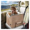 Small Dog Car Booster Seat with Portable Case for Safety and Comfort