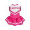 Small Dog Cheerleader Costume, Soft, Cozy, and Stylish, Polyester and Spandex Material