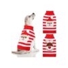 Small Dog Christmas Outfit Polyester Reindeer Holiday Pet Sweater for Warm Wear