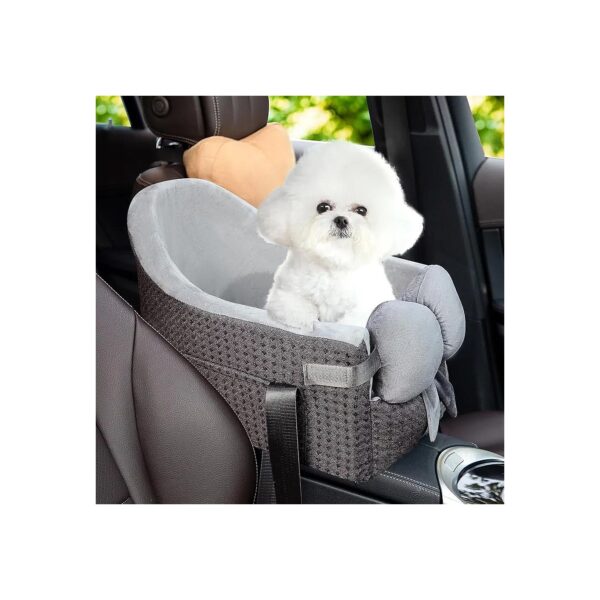 Small Dog Console Car Seat for Comfortable Travel with Anti Escape Safety Buckle