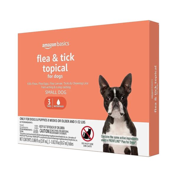 Small Dog Flea and Tick Treatment Topical for 5-22 Pounds 3 Count