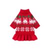 Small Dog Girl Christmas Sweater Turtleneck Warm Pet Apparel for Small Dogs