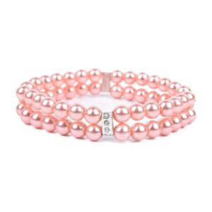 Small Dog Girl Puppy Fancy Princess Pearl Collar with Crystal Charm