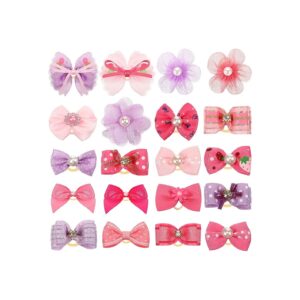 Small Dog Hair Bow Accessories Set, Including 20 Pieces of Cute and Adorable Hair Bows