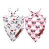 Small Dog Love Design Bandanas, Premium Material, Father's Day Gift, 12-Inch Neck