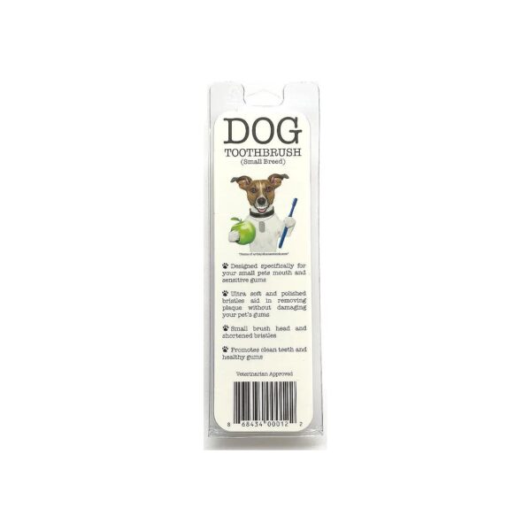 Small Dog Oral Hygiene Toothbrush with Low Profile and Ultra Soft Bristles