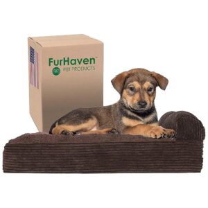 Small Dog Orthopedic Bed with Removable Bolster and Washable Cover for Joint Pain Relief