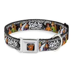 Small Dog Owner Gift Idea Scooby Doo Group Pose Dog Collar 1 Wide Adjustable Nylon Collar