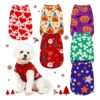 Small Dog Pet Accessories 6-Pack Holiday Vests for Valentine's Day St Patrick's Day