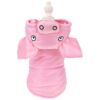 Small Dog Pig Costume Winter Coat for XLarge Dogs in Pink Waterproof