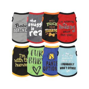 Small Dog Shirts in 8-Piece Set for Small Breed Canine Fashion