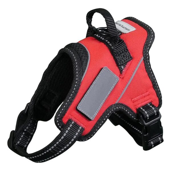 Small Dog Shoulder Harness with Oxford Fabric and Mesh Reverse Red Rottweilers to Beagles