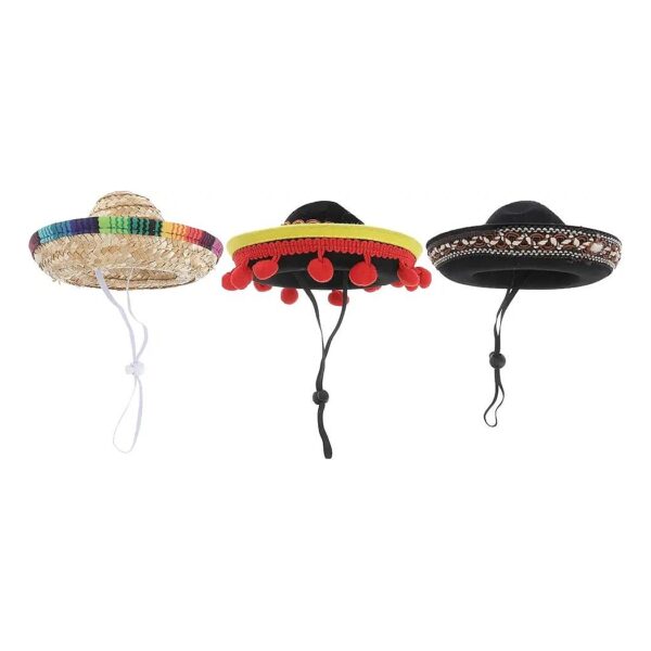 Small Dog Sombrero Hats for Fiesta Carnival Summer Party Decorations