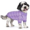 Small Dog Sweater Cable Knit Fleece