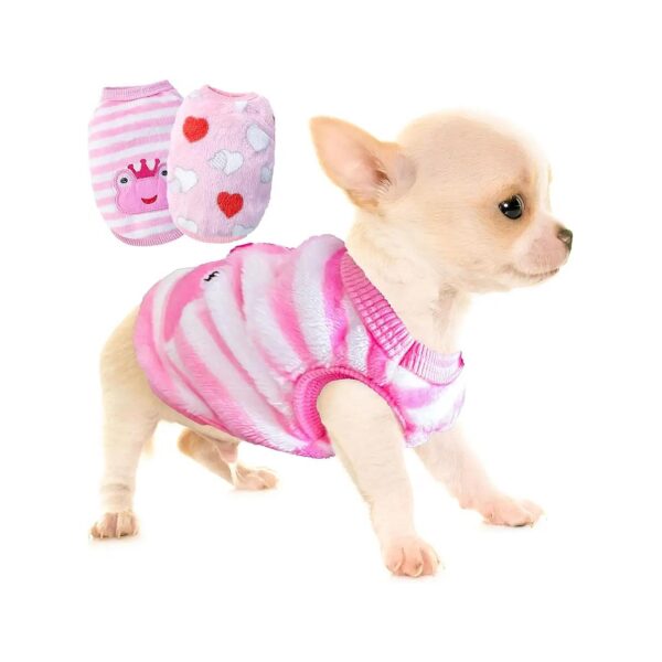 Small Dog Sweater Fleece Puppy Clothes for Chihuahua, Yorkshire Terrier and Pomeranian