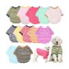 Small Dog T Shirt Pack 12 Pieces Soft Breathable Sweatshirt Striped Puppy Clothes Apparel