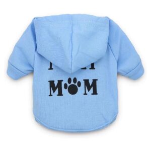 Small Dog T-Shirts for 5-8 Pound Puppies with I Love My Mom Messaging