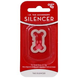 Small Dog Tag Rubber Bone Silencer for Instant Silence