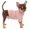 Small Dog Turtleneck Sweaters for Teacup Chihuahua Yorkie Puppy Clothes Pink X-Small