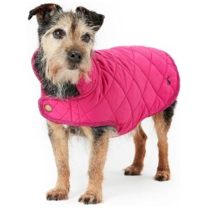 Small Dog Warmth Cozy Quilted Coat Raspberry Pink for Small Breed Dogs Padded and Snug