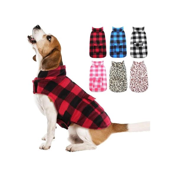 Small Dog Winter Coat Windproof Waterproof Dog Fleece Jacket Plat Cold Weather Coat Cozy