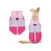 Small Dog Winter Coat with Leash Pet Anchor Color Patchwork Padded Vest Jacket