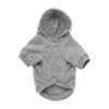 Small Dog Winter Hoodies XXL Gray Warm Puppy Clothes for Ultra Small Pets Cat Apparel