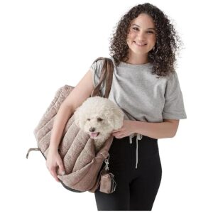 Small Dog and Cat Carrier with Cozy Pet Bed and Airline Approved Design