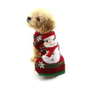 Small Dog and Cat Snow Sweater in Acrylic Fabric for Christmas and New Year