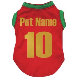 Small Dogs Breathable Portugal National Theme Dog Shirt for Puppies