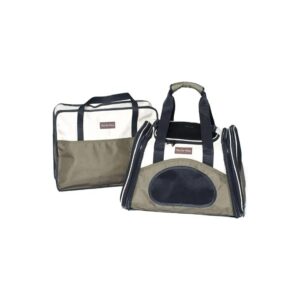 Small Expandable Pet Carrier with Detachable Shoulder Strap and Carry Bag Storage