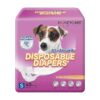 Small Female Dog Diapers with All-Absorb Core, Breathable Layer, and Wetness Indicator