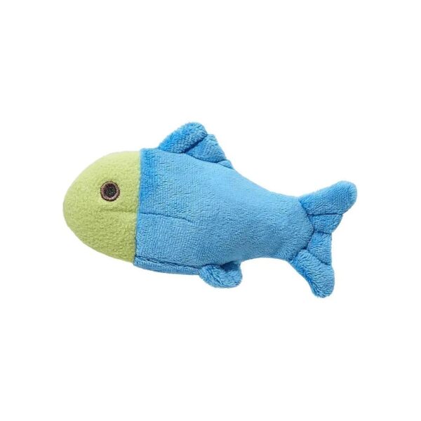 Small Fish Dog Toy with Fluffy Plush for Fetch and Play