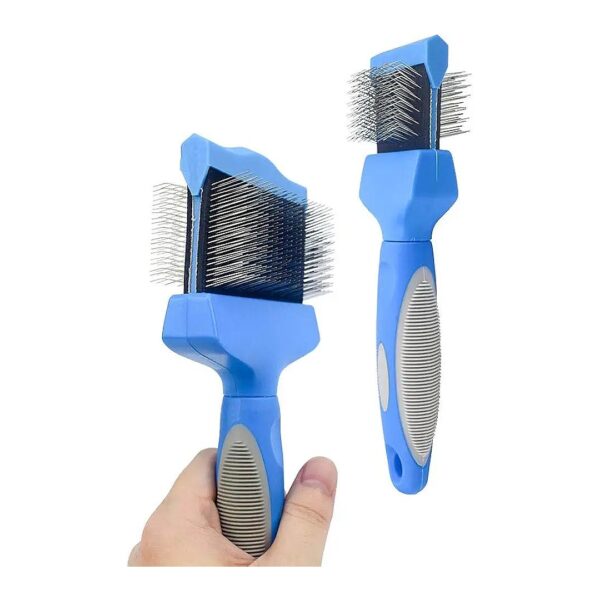 Small German Grooming Brush with Stainless Steel Pins for Fine Coats