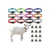 Small Goat and Sheep Accessories - 12 Sets of Goat Bell Collars with Quick Release Buckle