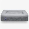 Small Gray Rectangle Memory Foam Dog Bed for Small Pets