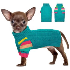 Small Green Dog Sweater, Suitable for Yorkshire Shih Tzu, Bichon Schnauzer, and More