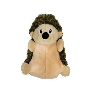 Small Hedgehog Plush Dog Squeaky Toy with Puncture Resistant Squeaker and Strong Seams