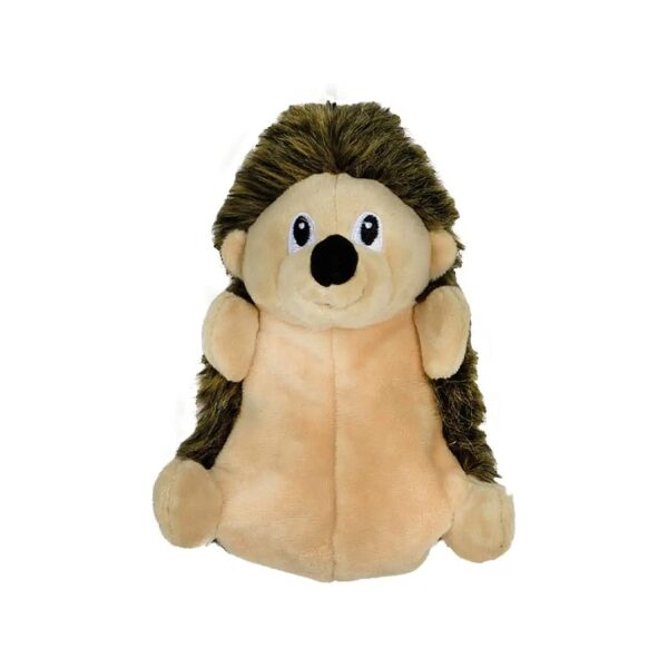 Small Hedgehog Plush Dog Squeaky Toy with Puncture Resistant Squeaker and Strong Seams