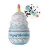 Small Medium Dog Birthday Cake Plush Puzzle Squeaky Toy 8 Inches