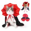 Small Medium Dog Cat Halloween Costume featuring Vampire Cloak and Comfortable Fit