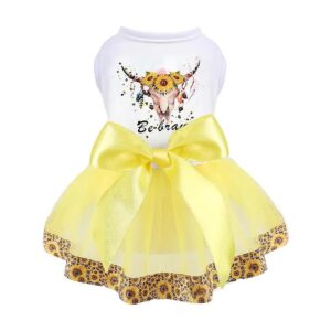 Small Medium Dog Dress Girl Yorkie Chihuahua Spring Summer Tulle Lace Tutu Pet Dresses