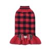 Small Medium Dog Sweaters with Leash Hole and Bowtie Design for Comfortable Winter Wear