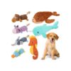 Small Medium Dog Toys 7 Pack Assorted Animal Designs Plush and Squeaky for Cute Pets