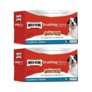 Small Medium Dogs Brushing Chews with Milk Flavor Twin Pack