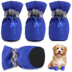 Small Medium Dogs Paw Protector Shoes with Reflective Straps for Hot Pavement