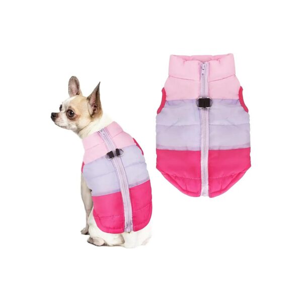 Small Medium Large Dogs Pink Waterproof Dog Coat Windproof Cozy Warm Winter Pet Clothes