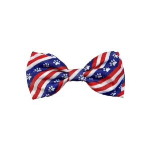 Small Medium Large Size Fourth of July Bow Tie for Dogs and Cats